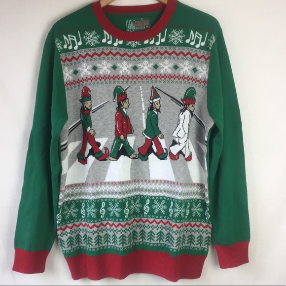 abbey road ugly christmas sweater